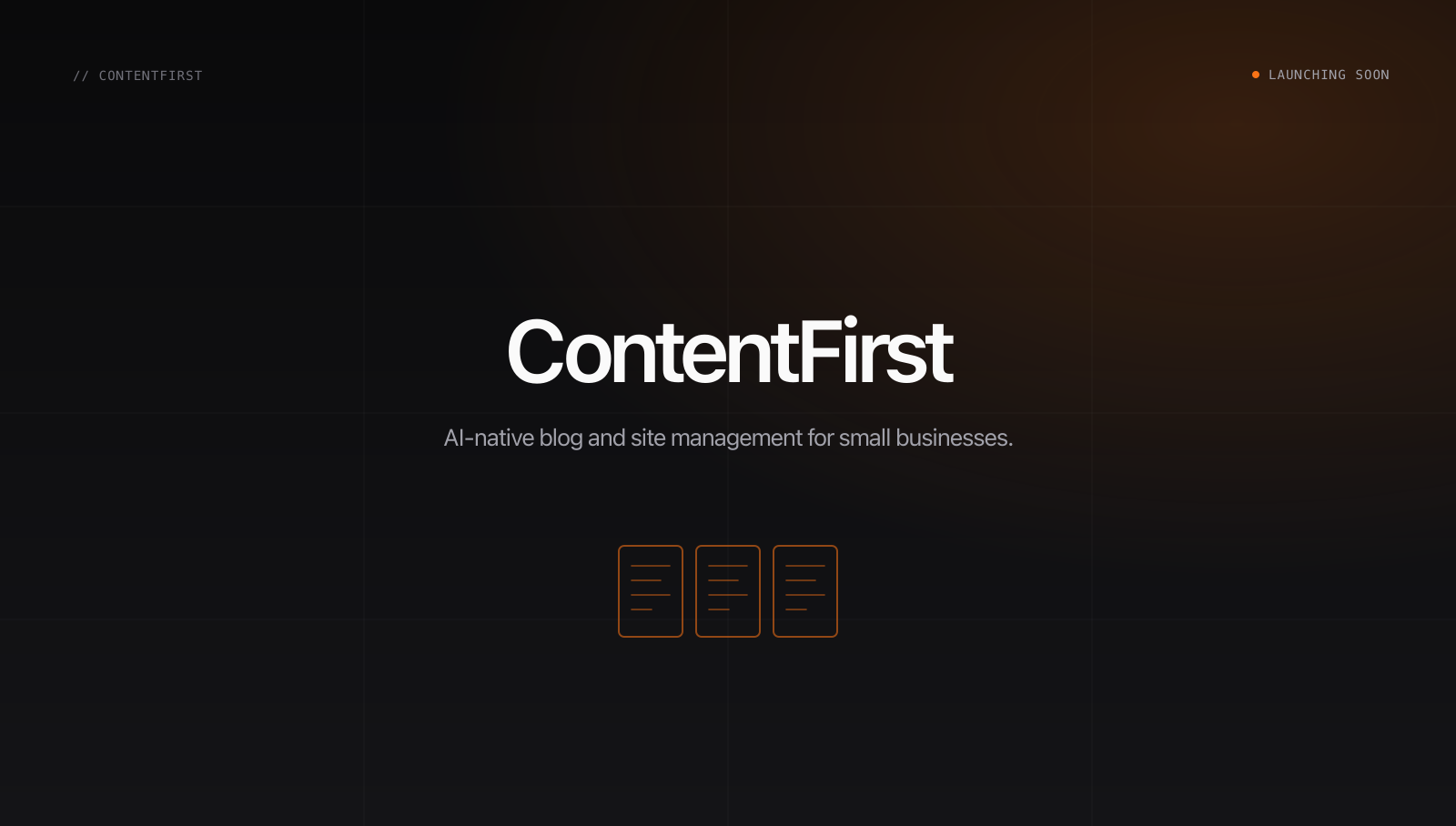 ContentFirst — launching soon